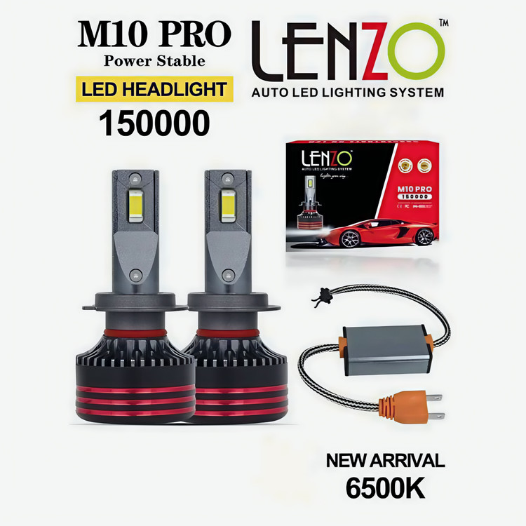 هدلایت لنزو مدل M10 PRO | لامپ LED چراغ خودرو