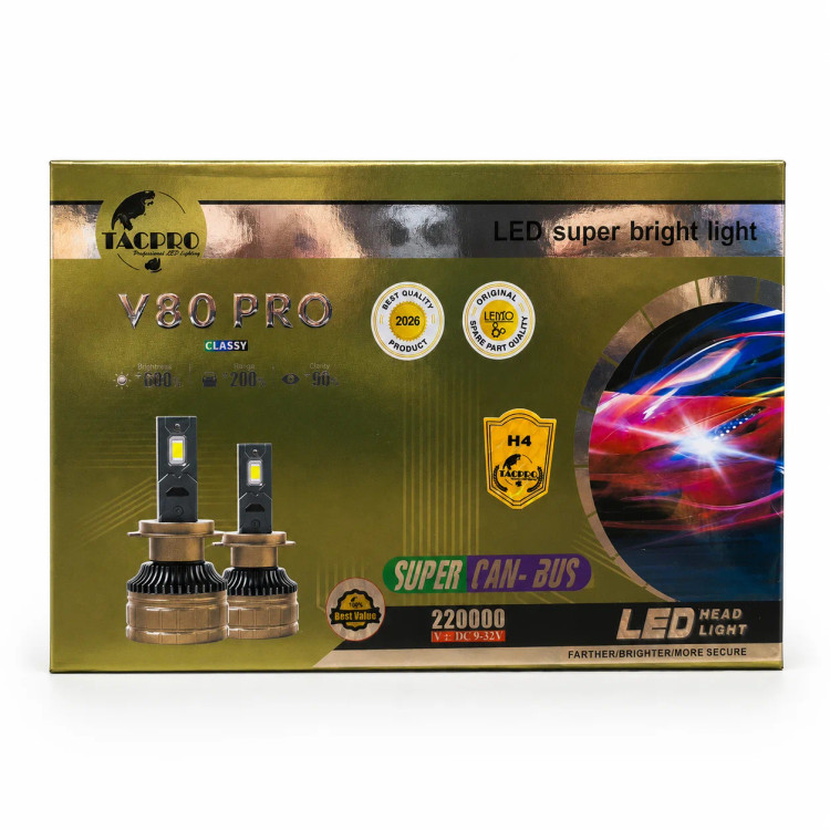 هدلایت لنزو مدل M80 / V80 PRO | لامپ LED چراغ خودرو