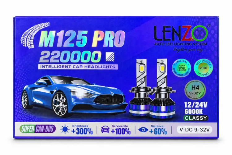 هدلایت لنزو مدل M125 PRO | لامپ LED چراغ خودرو